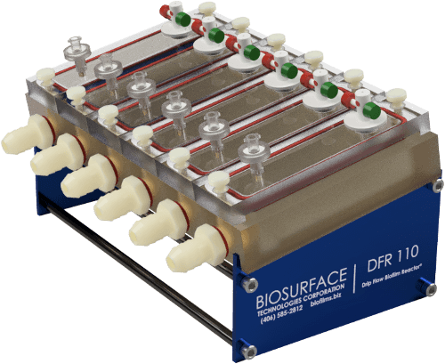 DFR110-6-Assembly-Apr2018 Polysulfone 6-channel Drip Flow Biofilm Reactor and stand