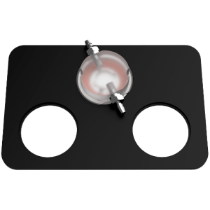 Aluminum inverted mount for treatment imaging flow cell