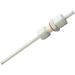 Nylon Temperature Probe Well and Bulkhead Fitting with Gasket
