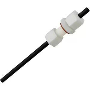 CBR 2218-AL Anodized Aluminum Temperature Probe Well and Bulkhead Fitting with Gasket for CDC Biofilm Reactor