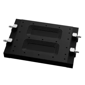 FC 274-AL-2x0.5 Anodized Aluminum Dual Channel Coupon Evaluation Flow Cell for Inverted Microscope