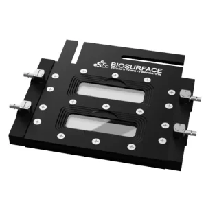 FC 280 Anodized Aluminum Dual Channel Transmission Flow Cell for Upright Platform Stage Microscope