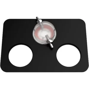 FC 380 Aluminum mounting plate for inverted microscope with attached FC 310 treatment imaging flow cell